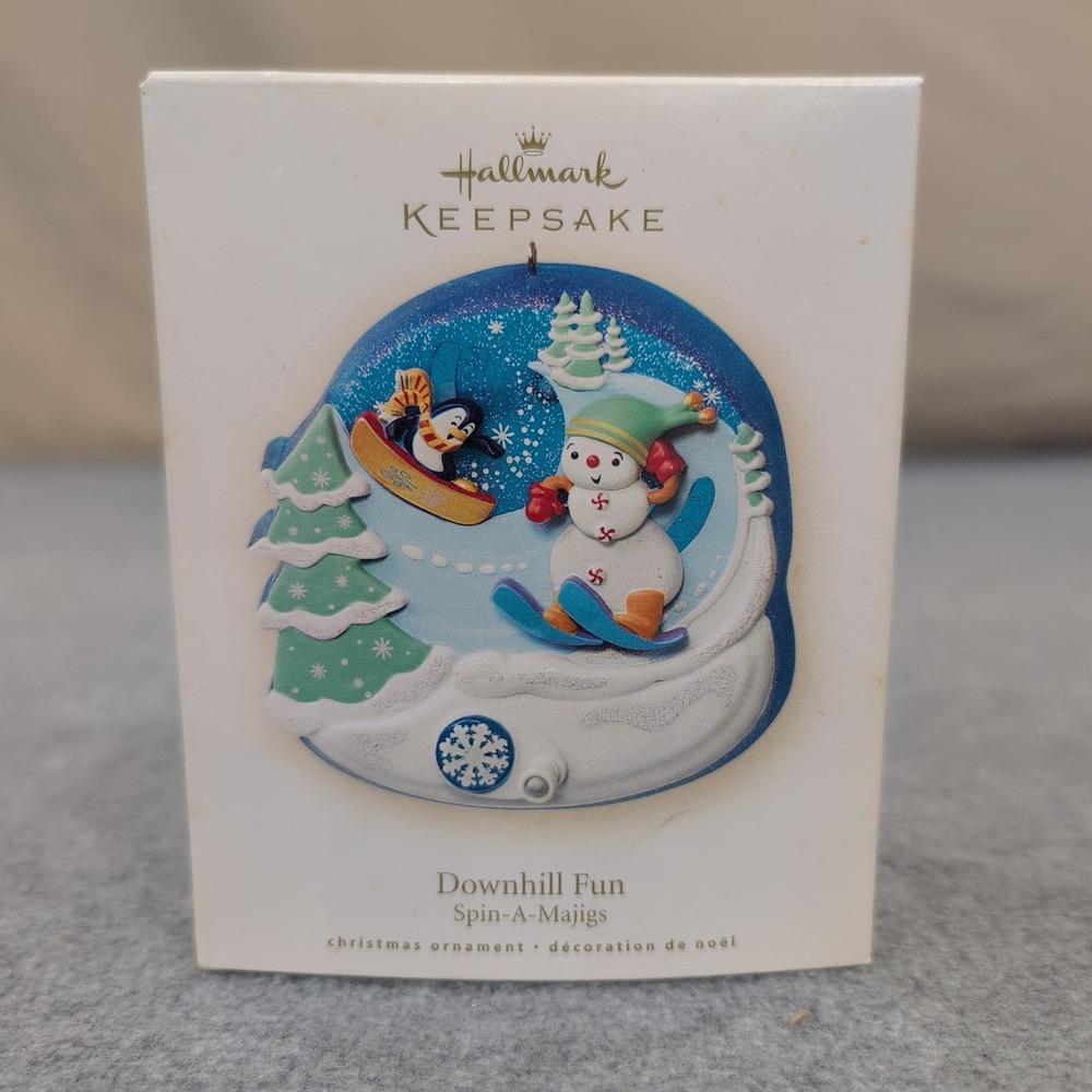 Hallmark Keepsake Downhill Fun Spin-A-Majigs Christmas‎ Ornament 2008